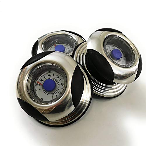 Kerafactum® - Pomo para tapa de olla (universal, mango de plástico, diámetro de 7 cm), plástico, negro/plateado, 3 unidades