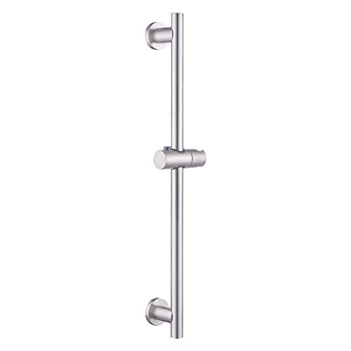 KES Barra Ducha Baño Adhesivo Acero Inoxidable Barra Deslizante Ducha Pared, Cepillado, F204DG-BS