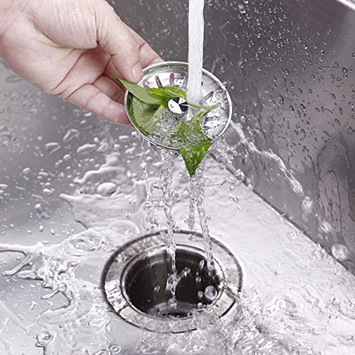 KES Colador Rejilla para Fregadero Tapón Fregadero Cocina Filtro Fregadero de Acero Inoxidable SUS304 Filtro Desagüe Fregadero 2 Piezas, PSS5-P2