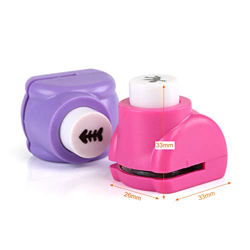 Kesote 24 Mini Perforadoras de Agujero a Mano Hole Puncher para Tarjetas Hágalo, Paper Works, Scrapbooking Perforadoras Papel de Diferentes Patrones