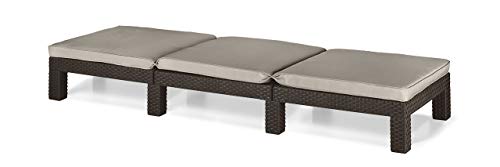 Keter Daytona Tumbona de jardín, Marrón, 195 x 65 x 22 cm