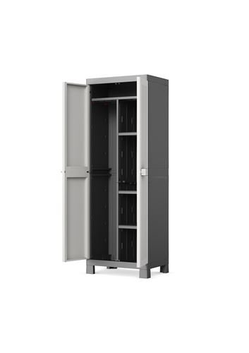 Keter Logico Armario escobero, Negro/Gris, 65x45x182 cm