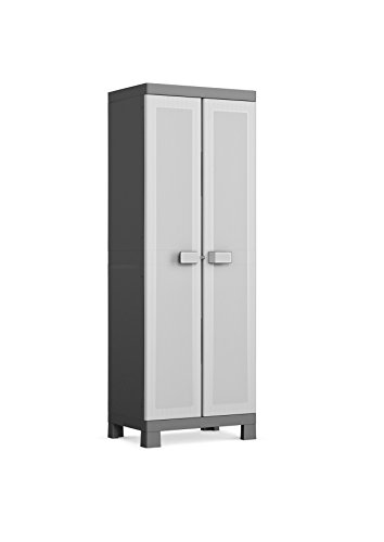Keter Logico Armario escobero, Negro/Gris, 65x45x182 cm