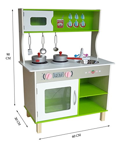 Kiddi Style Cocina Madera Infantil – Cocina Juguete Niños Grande Moderna