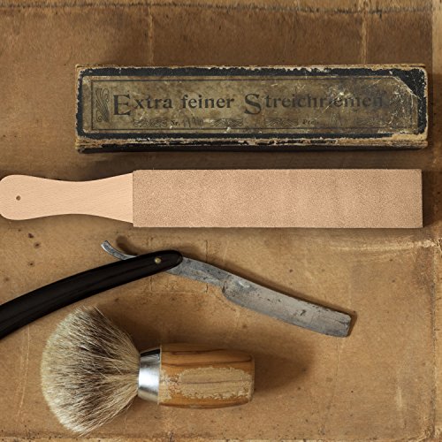 Kit de Asentador de Cuero DIY de 4 Piezas, Suavizador de Doble Cara de Madera de 1,65 Pulgadas de Ancho con 3 Piezas 1,06 Oz de Compuestos de Pulido