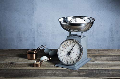 Kitchen Craft Industrial Kitchen High-Capacity Heavy-Duty Balanzas Mecánicas de Cocina, metal, Gris, 24 x 23 x 34 cm
