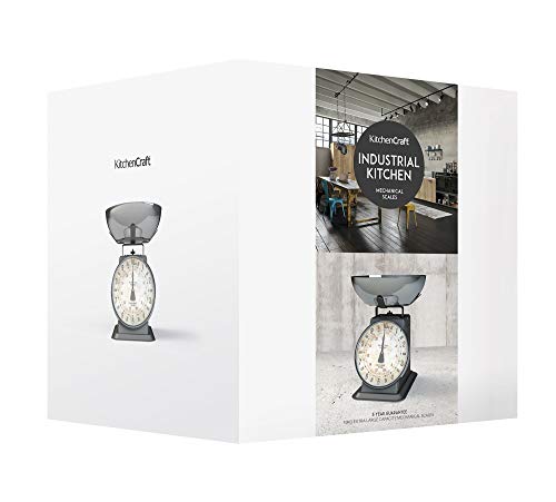 Kitchen Craft Industrial Kitchen High-Capacity Heavy-Duty Balanzas Mecánicas de Cocina, metal, Gris, 24 x 23 x 34 cm