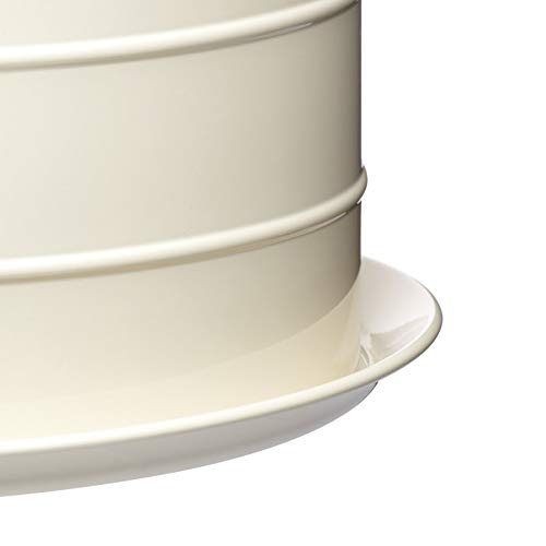 Kitchen Craft Living Nostalgia Antique Cake Contenedor de Pastel, Acero, Blanco