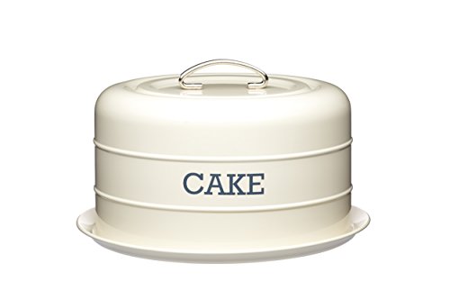 Kitchen Craft Living Nostalgia Antique Cake Contenedor de Pastel, Acero, Blanco