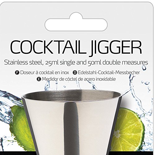 Kitchen Craft Medidor Doble para Bebidas, Acero Inoxidable, Plateado, 4 cm
