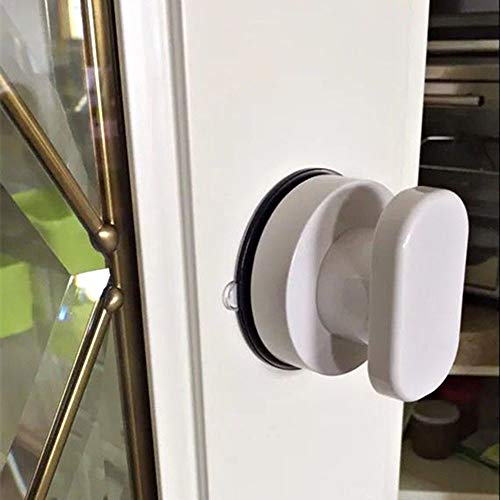 Kitchen-dream Asa del cajón con ventosa 2PCS Tiradores de ventosa de la manija refrigerador Armario Nevera Puerta Vidrio Manillas de movilidad portátiles Manillas con ventosa fuerte para el baño