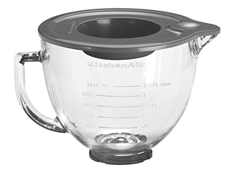 KitchenAid 5KGB - Bol de cristal con tapa de silicona, 4,83 litros