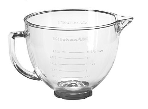 KitchenAid 5KGB - Bol de cristal con tapa de silicona, 4,83 litros