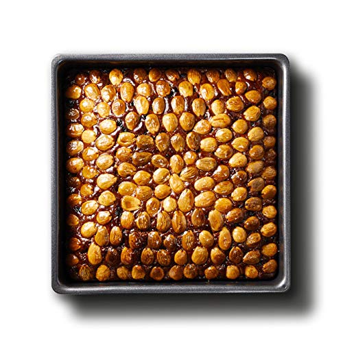 Kitchencraft Master Class Molde Cuadrado para reposteria con Base Suelta, Acero, Negro, 21.8x24x8.2 cm