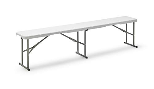 KitGarden - Banco Plegable Multifuncional, 180x28x43 cm, Blanco, Folding BC180