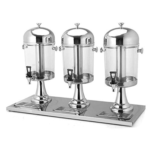 KJRJT El Jugo Comercial dispensador, 8L 3 Tanques congelado Bebida fría del Zumo de Fruta Bebidas Leche dispensador de la máquina for la Seguridad del Hotel El Uso