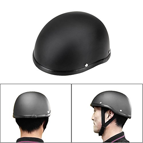 KKmoon Casco de Moto Abierto Media Cara Casco Negro Mate Casco de Protección para Moto Scooter