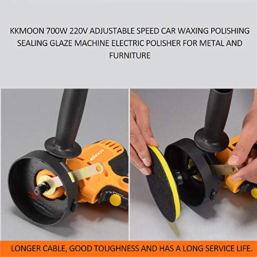 KKmoon Pulidora Coche Profesional 700W 220V,Encerado/Descalcificación,Velocidad Ajustable,Herramientas de Belleza del Automóvil