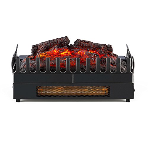 Klarstein Kamini FX Chimenea eléctrica - Estufa eléctrica, Calefactor, Ilusión de Llamas, Iluminación LED de 2W, 1000 y 2000W, Opción Solo iluminación, Negro