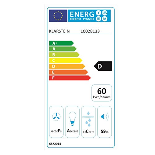 Klarstein Prima Retro 500 m³/h De pared Metálico, Blanco D - Campana (500 m³/h, Canalizado/Recirculación, De pared, Metálico, Blanco, Acero inoxidable, 20 W)