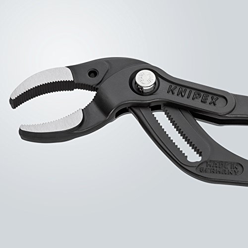 KNIPEX 81 01 250 Tenaza para tuberías y racores para sifones, tubos de plástico y conectores negro atramentado recubiertos de plástico antideslizante 250 mm