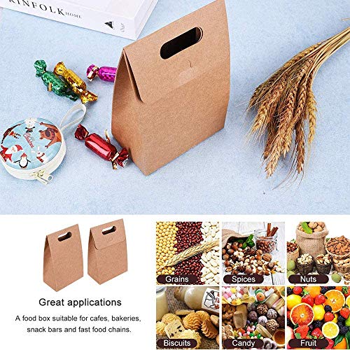 knowing Papel Kraft Caja de Regalo,Bolsa de Papel Kraft,Dulces Regalos Cajas,para el Presente del Banquete de Boda Embalaje Favor Favor Regalo Dulces,10 pcs Blanco y 10 pcs marrón