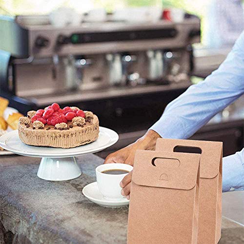 knowing Papel Kraft Caja de Regalo,Bolsa de Papel Kraft,Dulces Regalos Cajas,para el Presente del Banquete de Boda Embalaje Favor Favor Regalo Dulces,10 pcs Blanco y 10 pcs marrón