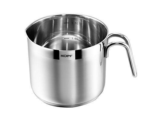 Kopf 124658 Cazo para Leche Josie, Ø 14 cm, Altura 12 cm, 1,5 litros, Acero Inoxidable
