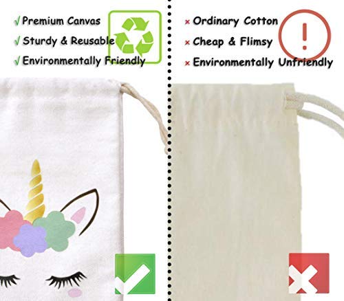 Kreatwow Unicornio para Bolsos de Fiesta para niños, niñas, artículos de Fiesta de cumpleaños, Paquete de 12