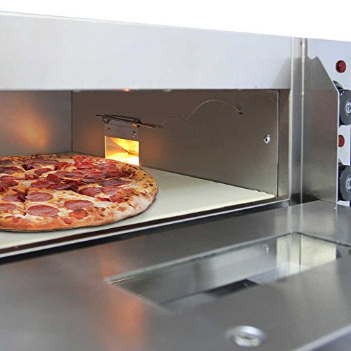 Kukoo - Horno de Pizza Eléctrico de 3KW Horno para Pizza con Cajón de Pizza Profesional Acero Inoxidable 350 ℃ Mini Horno de Sobremesa Un Solo Horno de Cocina Eléctrica 220V