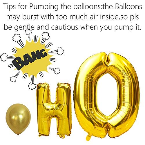 KUNGYO Letras Tipo Balón Doradas Happy Birthday+Número 30 Mylar Foil Globo+24 Piezas Negro Oro Blanco Globo de Látex 30 Años de Antigüedad Fiesta de Cumpleaños Decoraciones