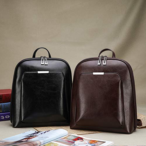 KunmniZ - Mochilas de Piel sintética, Estilo Vintage, para Mujer, marrón