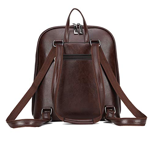 KunmniZ - Mochilas de Piel sintética, Estilo Vintage, para Mujer, marrón