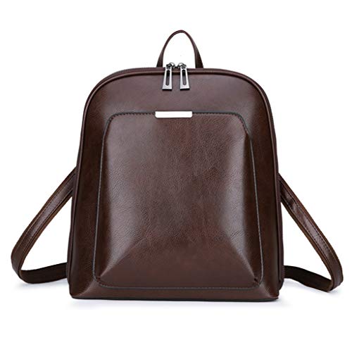 KunmniZ - Mochilas de Piel sintética, Estilo Vintage, para Mujer, marrón