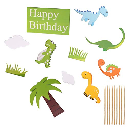 Kuou - Decoración para tarta con diseño de animales, con león de arcilla polimérica, jirafa y panda para fiestas de cumpleaños temáticas de niños