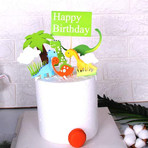 Kuou - Decoración para tarta con diseño de animales, con león de arcilla polimérica, jirafa y panda para fiestas de cumpleaños temáticas de niños