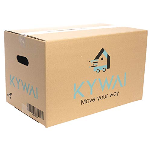 KYWAI. Pack 10 Cajas Carton Mudanza y Almacenaje 500x300x300. Grandes con asas. Ultraresistentes Caja carton alta calidad reforzado. Fabricadas ESPAÑA 100% ECO.