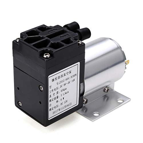L-Yune,bolt 1pc Mini succión del vacío de la Bomba 12V 6W de Alta presión de succión de la Bomba de diafragma de presión Negativa de la Bomba de succión con el sostenedor 5L / min