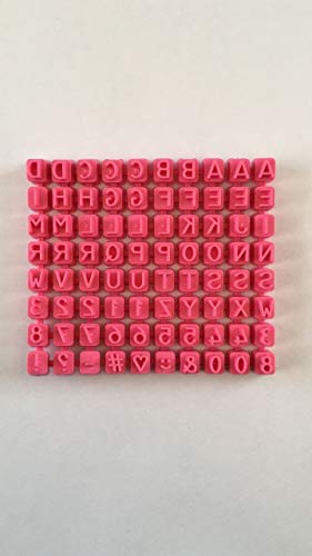 La Botica del Pastelero Sellos para Galletas, Fondant, Ceramica, Arcilla –decoración - Personalizable Set con Letras números y símbolos Independientes – CREA Mensaje Personalizado, Estampar