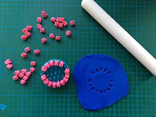 La Botica del Pastelero Sellos para Galletas, Fondant, Ceramica, Arcilla –decoración - Personalizable Set con Letras números y símbolos Independientes – CREA Mensaje Personalizado, Estampar