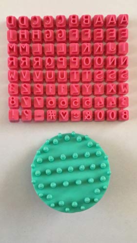 La Botica del Pastelero Sellos para Galletas, Fondant, Ceramica, Arcilla –decoración - Personalizable Set con Letras números y símbolos Independientes – CREA Mensaje Personalizado, Estampar