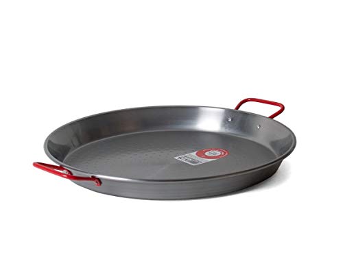 LA IDEAL - Paellera valenciana para 8 personas, 38 cm, Gris