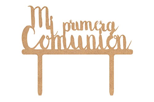 La Lluna Topper para Tarta de Madera - Mi Primera comunión