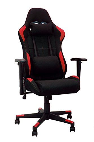 La Silla Española Murcia, Silla para Gaming, Reclinable, Poliéster, Rojo, 53 x 52 x 134 cm