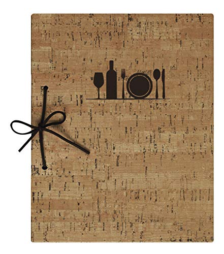 Lacor Helen collection 28343 - Porta Menú fabricado en Similpiel encuadernado con cordón de cuero, Termosellado en color marrón, 17x23'5 cm (A5)