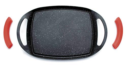Lacor Plancha Grill Eco Piedra, Negro, 25'5 x 20 cm