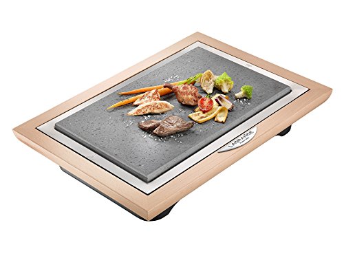 LAGRANGE 199002 - Barbacoa (1100 W, Barbacoa de contacto, Eléctrico, Mesa, Grid, Negro, Madera)