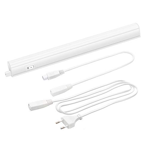 Lampara Barra Tubo de Regleta Tira LED 5W para Bajo Mueble Armario de Cocina 313MM Longitud de Lampara Luz Neutra 4000K Lot de 1 Lampara de Enuotek