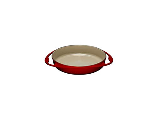 Le Creuset Bandeja tarta tatin de hierro fundido, Ovalada, diametro 28 cm, apto para todas las fuentes de calor, incluso inducción, Cereza