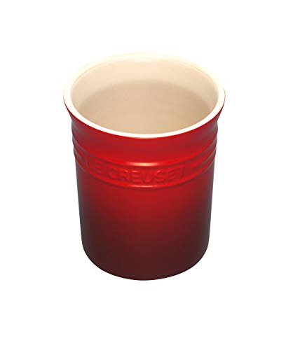Le Creuset Bote para espátulas, 1.1 L, Cerámica de gres, Cereza